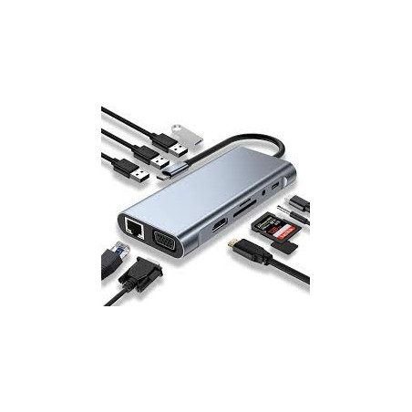 11 em 1 tipo usb c hdmi 4k vga rj45 sd tf pd USB-C