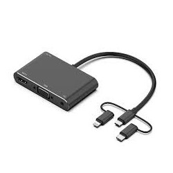 3 in 1 Micro USB / 8 Pin / Type-C to VGA / HDTV