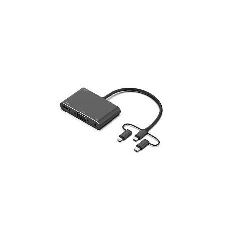 3 in 1 Micro USB / 8 Pin / Type-C to VGA / HDTV