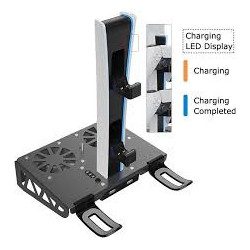 Suporte de estação de carregamento de luz RGB para PS5