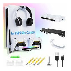 Suporte de estação de carregamento de luz RGB para PS5