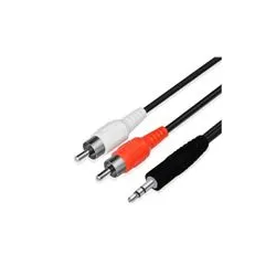 Cabo audio 3.5mm macho para 2x rca 1.5m